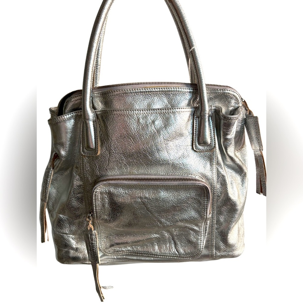 Ilse Jacobsen Silver Hobo Bag